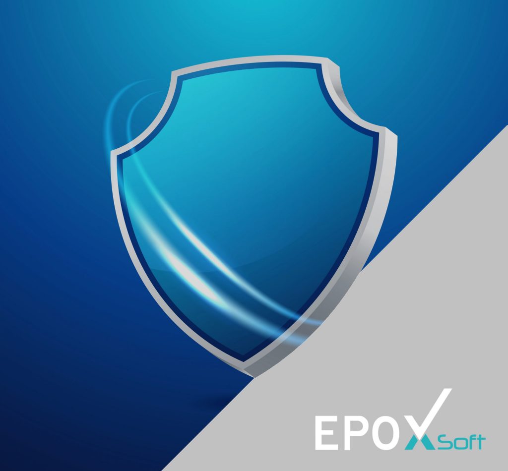 Glass shield and blue lightning